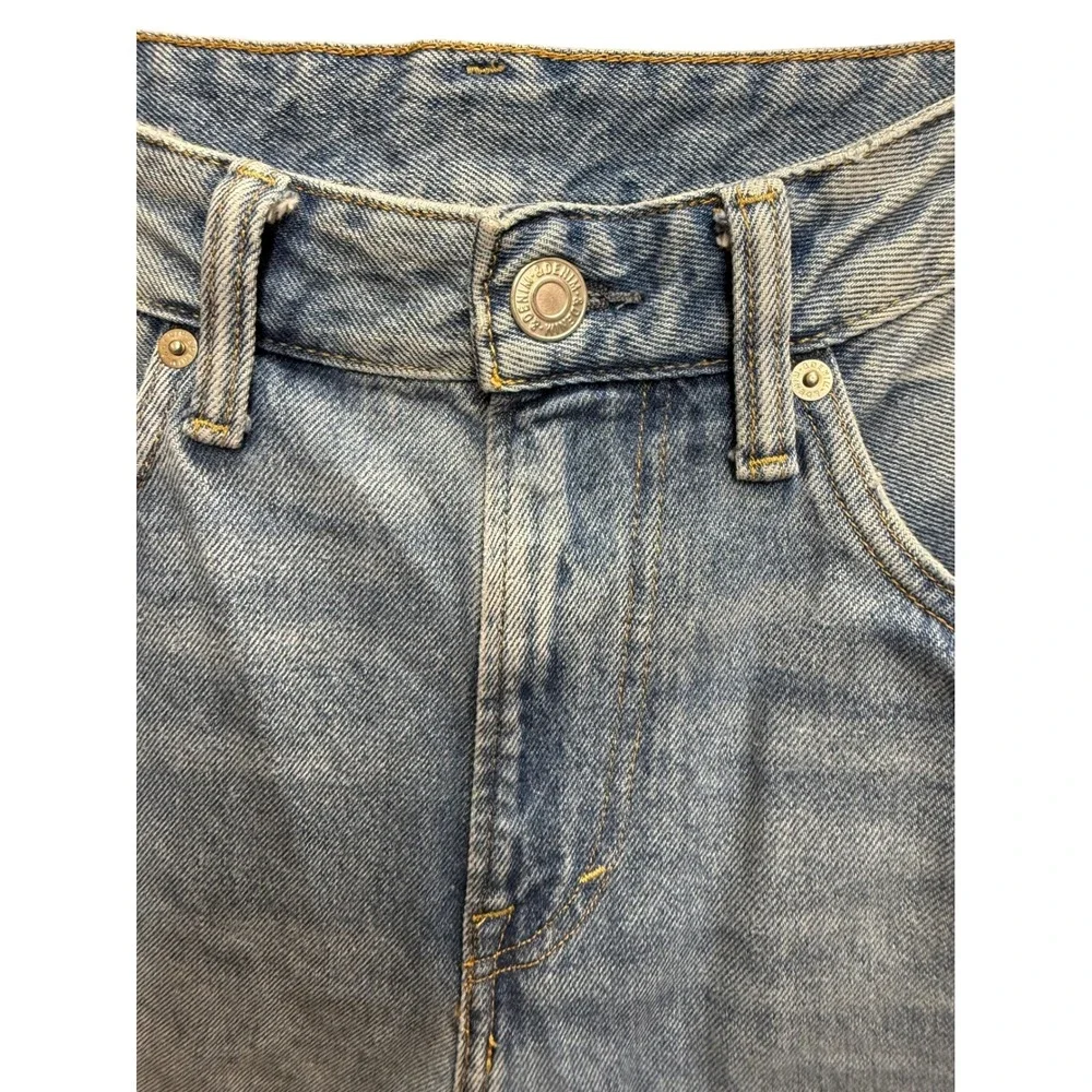 H&M Loose Ample Jeans Mens 29/32 Blue Grunge Light Wash Relaxed Fit Denim